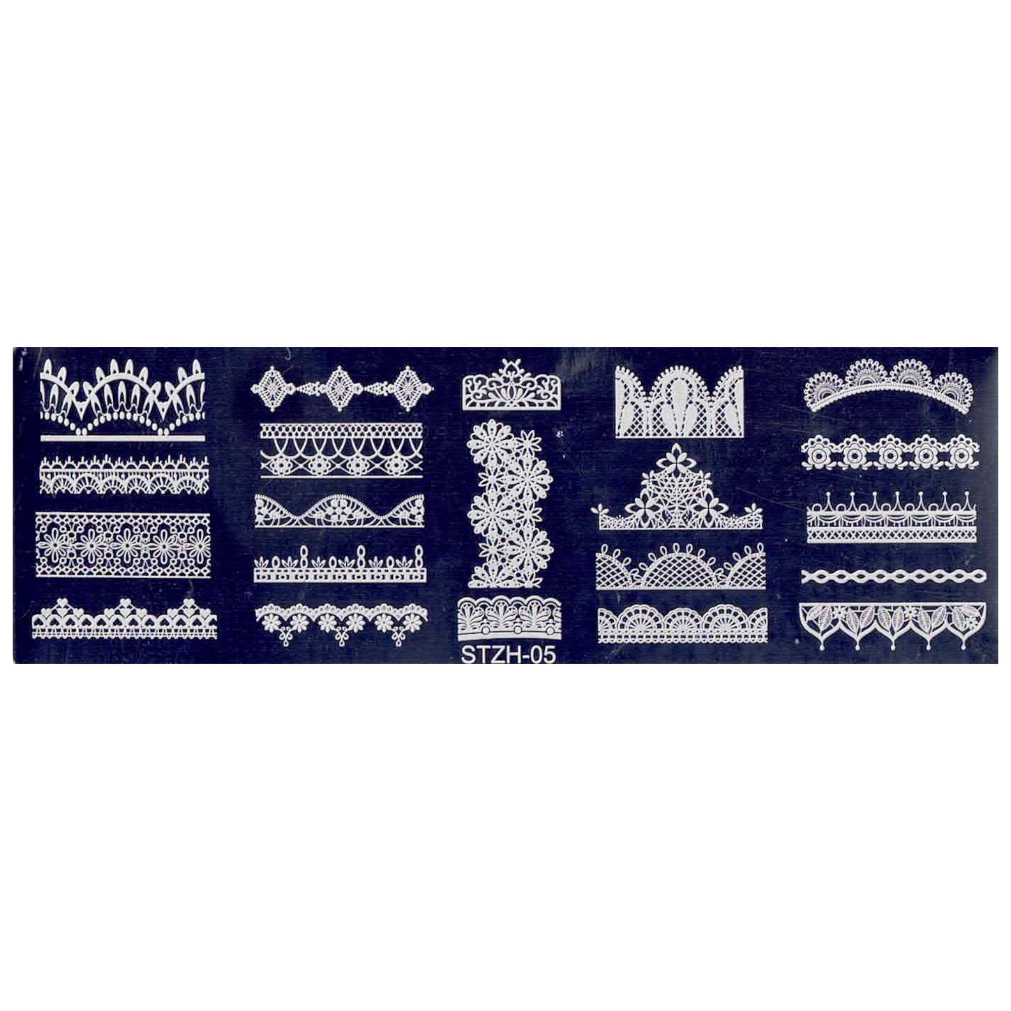 Plaque de Stamping pour Ongles Thème : Motif OCIBEL