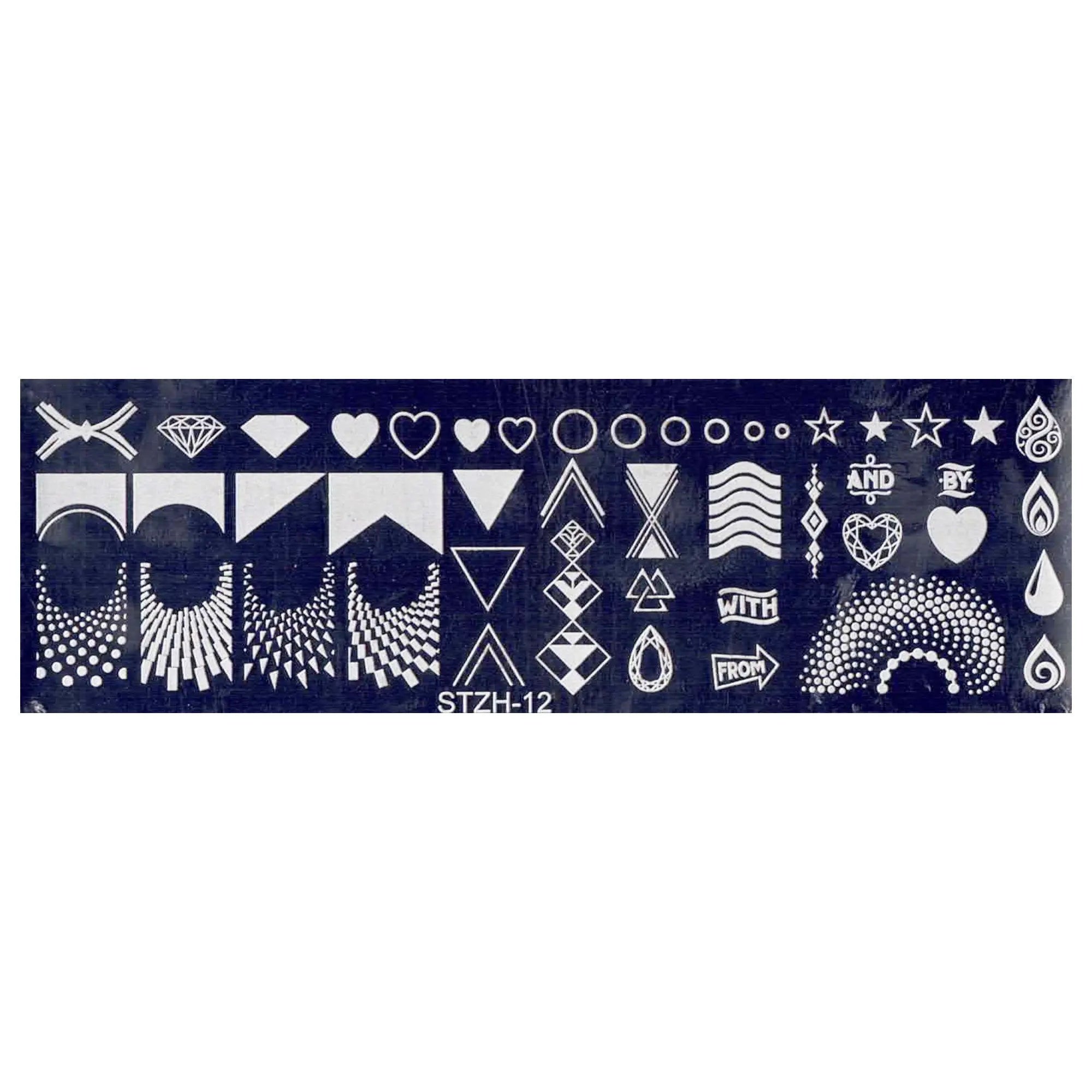 Plaque de Stamping pour Ongles Thème : Motif OCIBEL