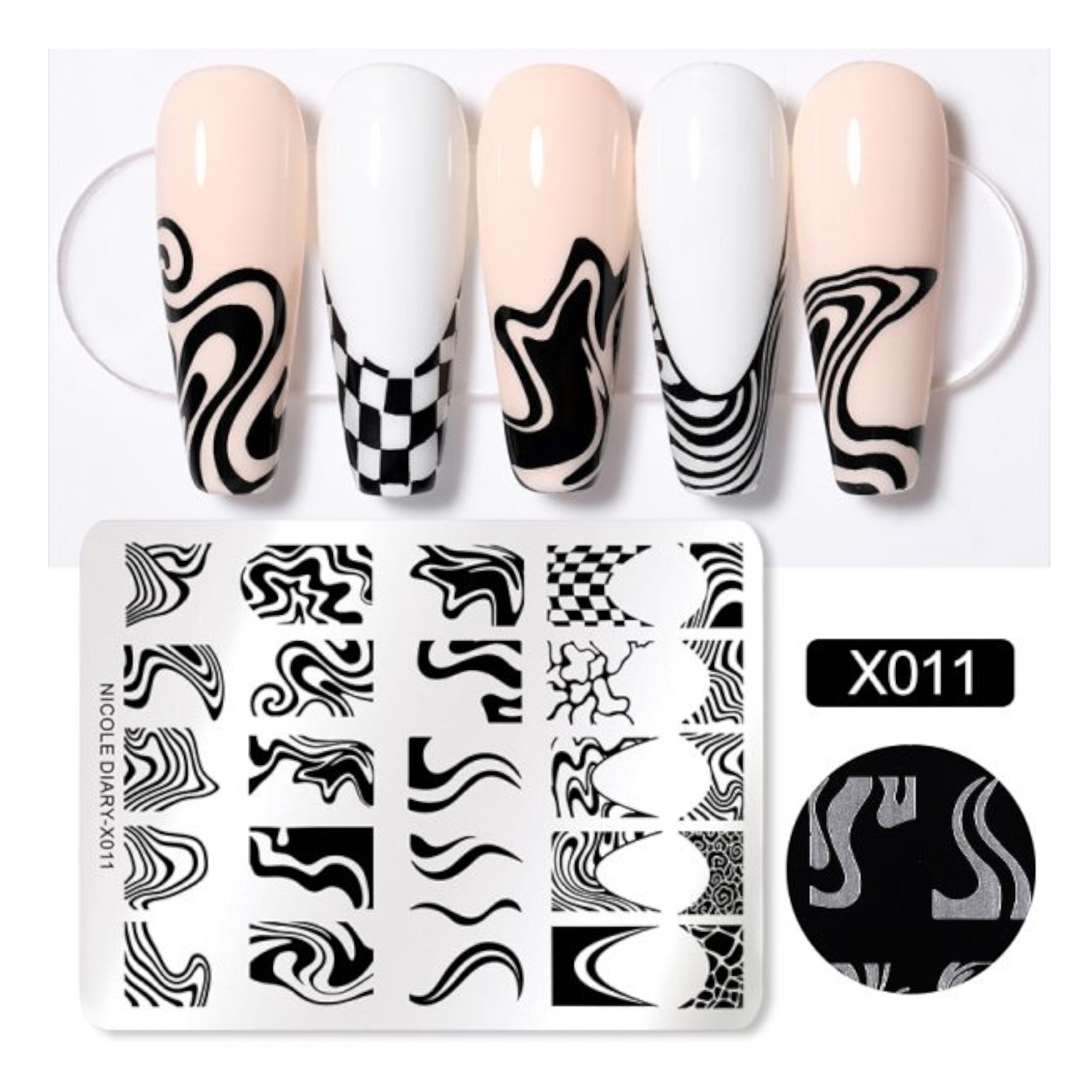 Plaque de Stamping pour Ongles Thème : Motif OCIBEL