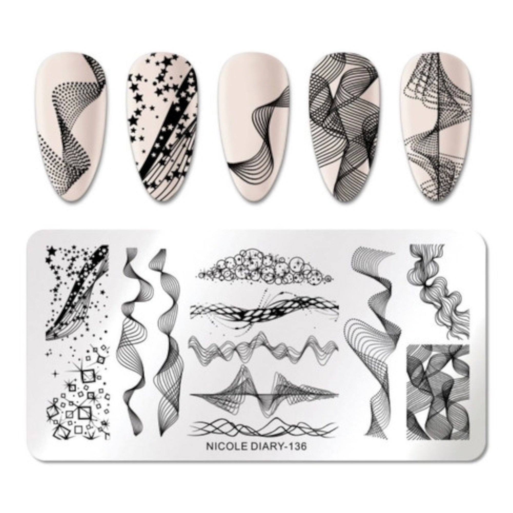 Plaque de Stamping pour Ongles Thème : Motif OCIBEL