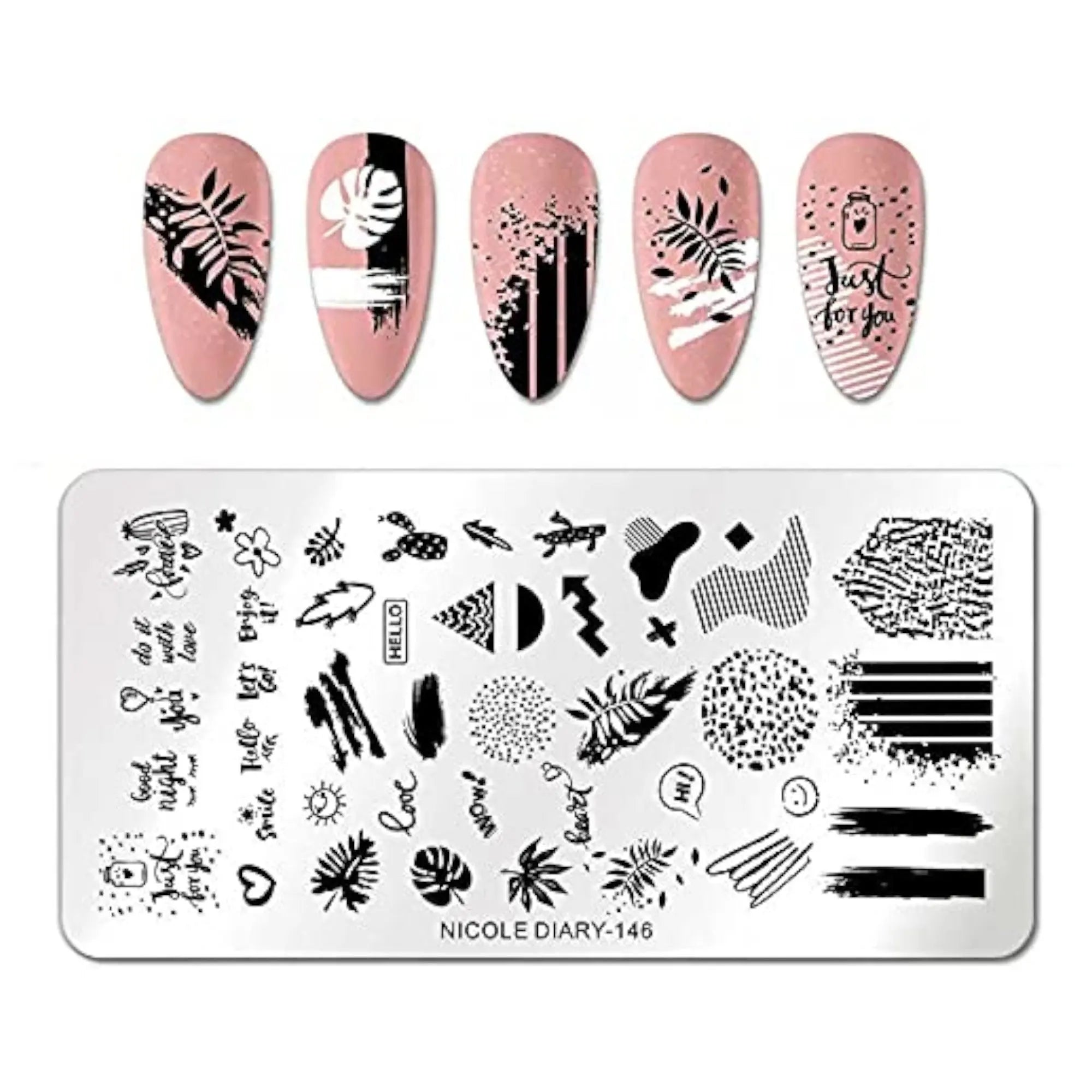 Plaque de Stamping pour Ongles Thème : Motif OCIBEL