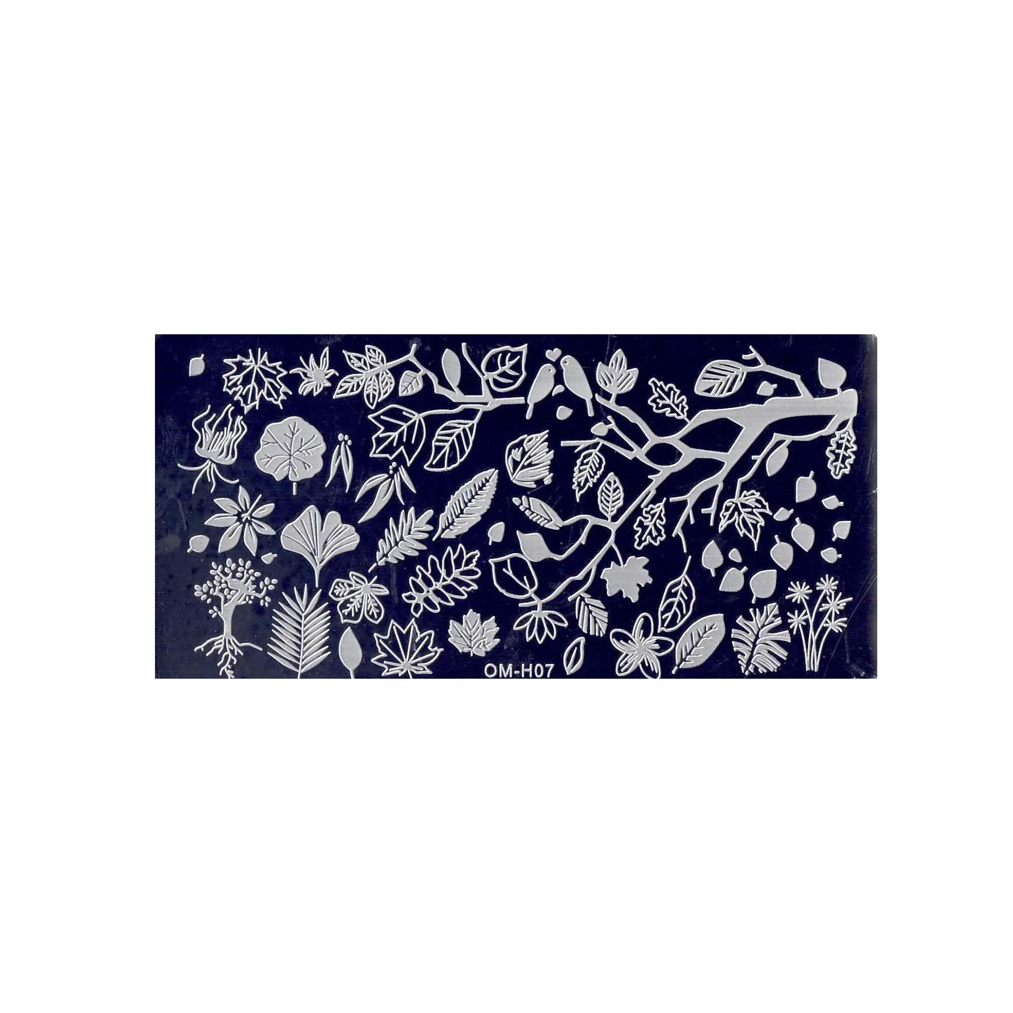 Plaque de Stamping pour Ongles Thème : Nature OCIBEL