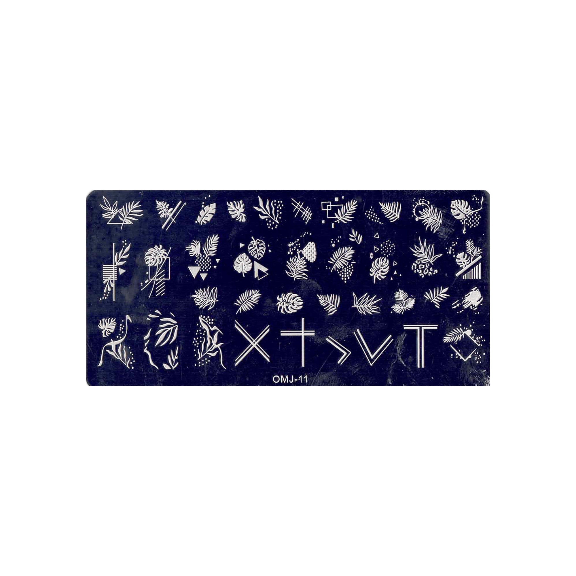 Plaque de Stamping pour Ongles Thème : Nature OCIBEL