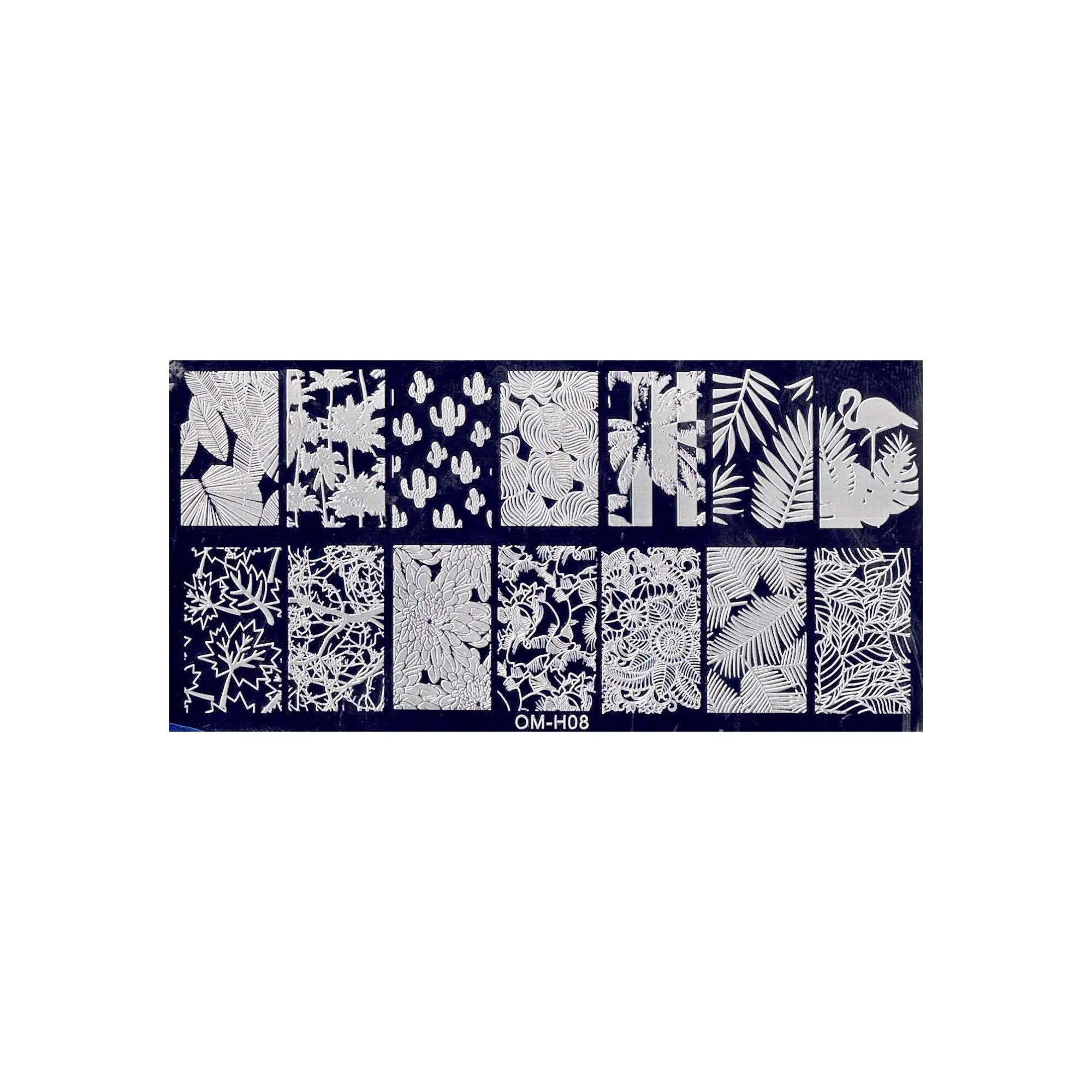 Plaque de Stamping pour Ongles Thème : Nature OCIBEL