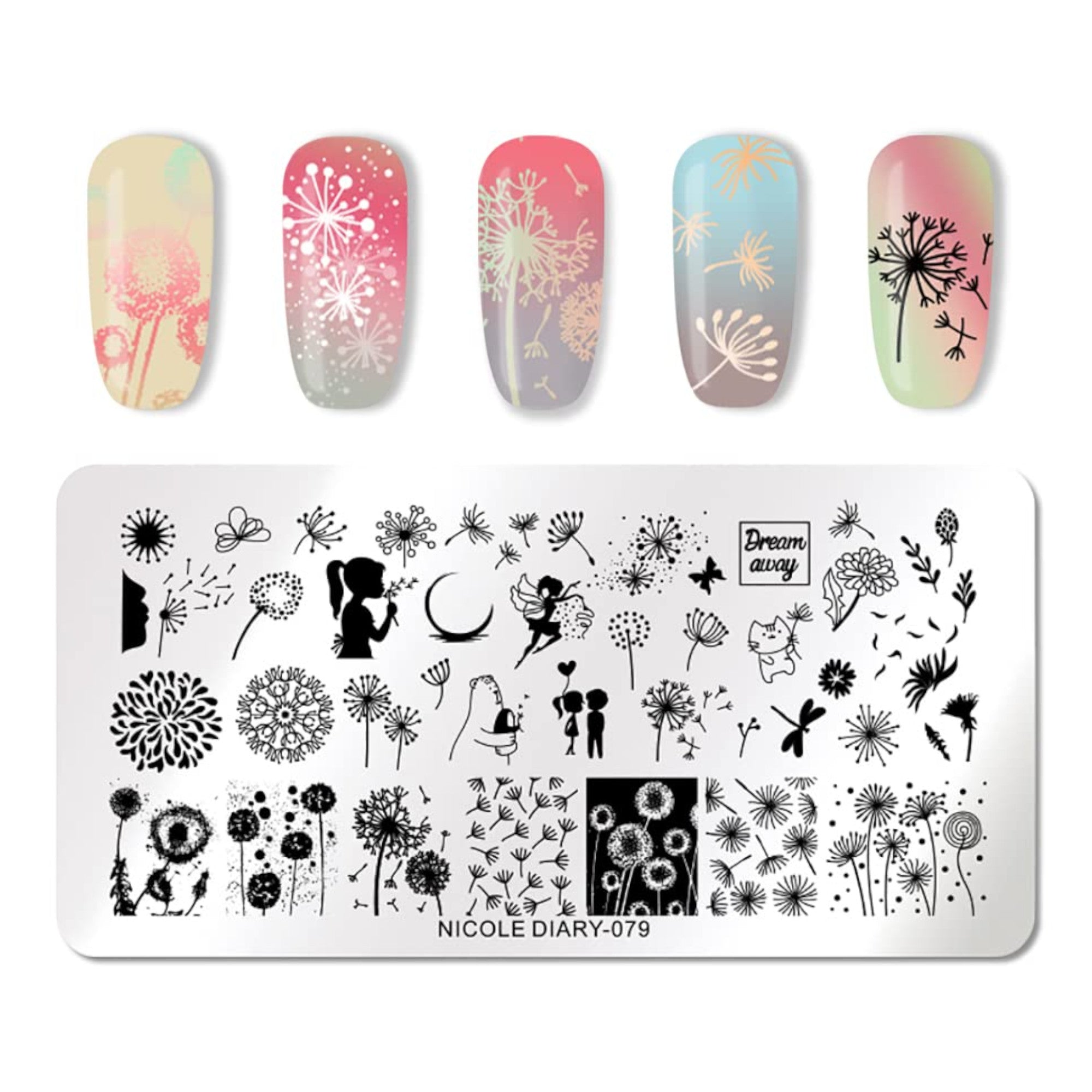 Plaque de Stamping pour Ongles Thème : Nature OCIBEL