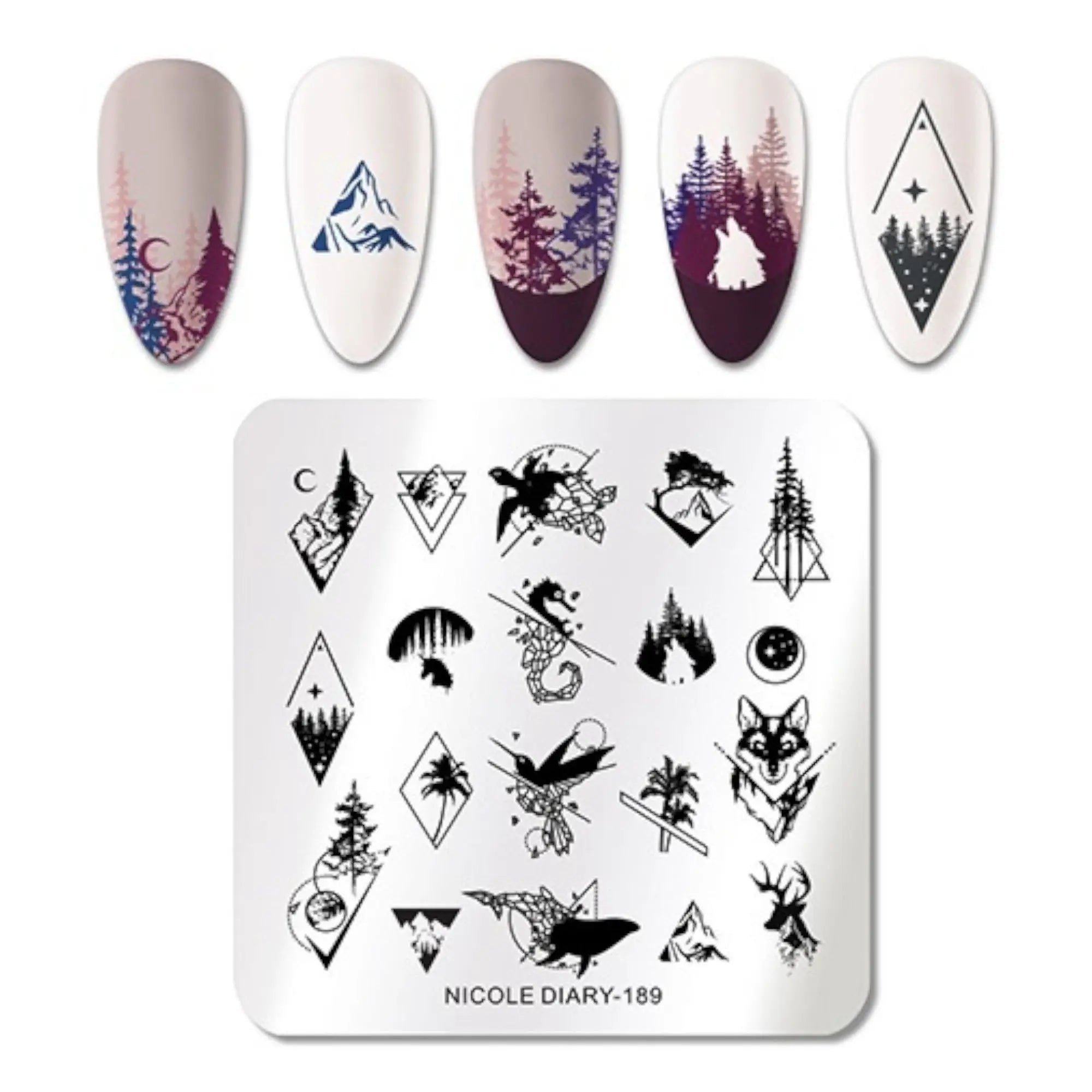 Plaque de Stamping pour Ongles Thème : Nature OCIBEL