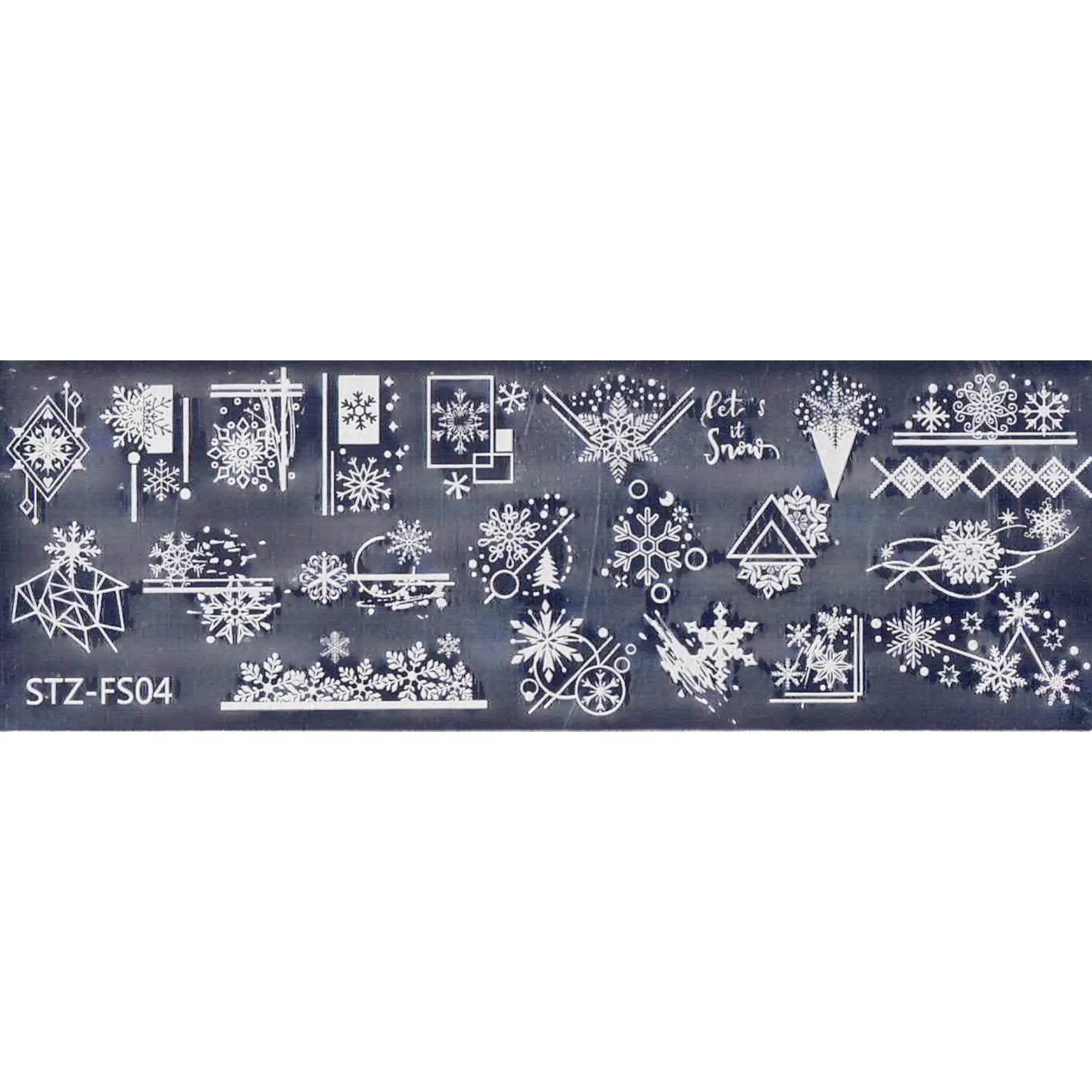 Plaque de Stamping pour Ongles Thème : Noël OCIBEL