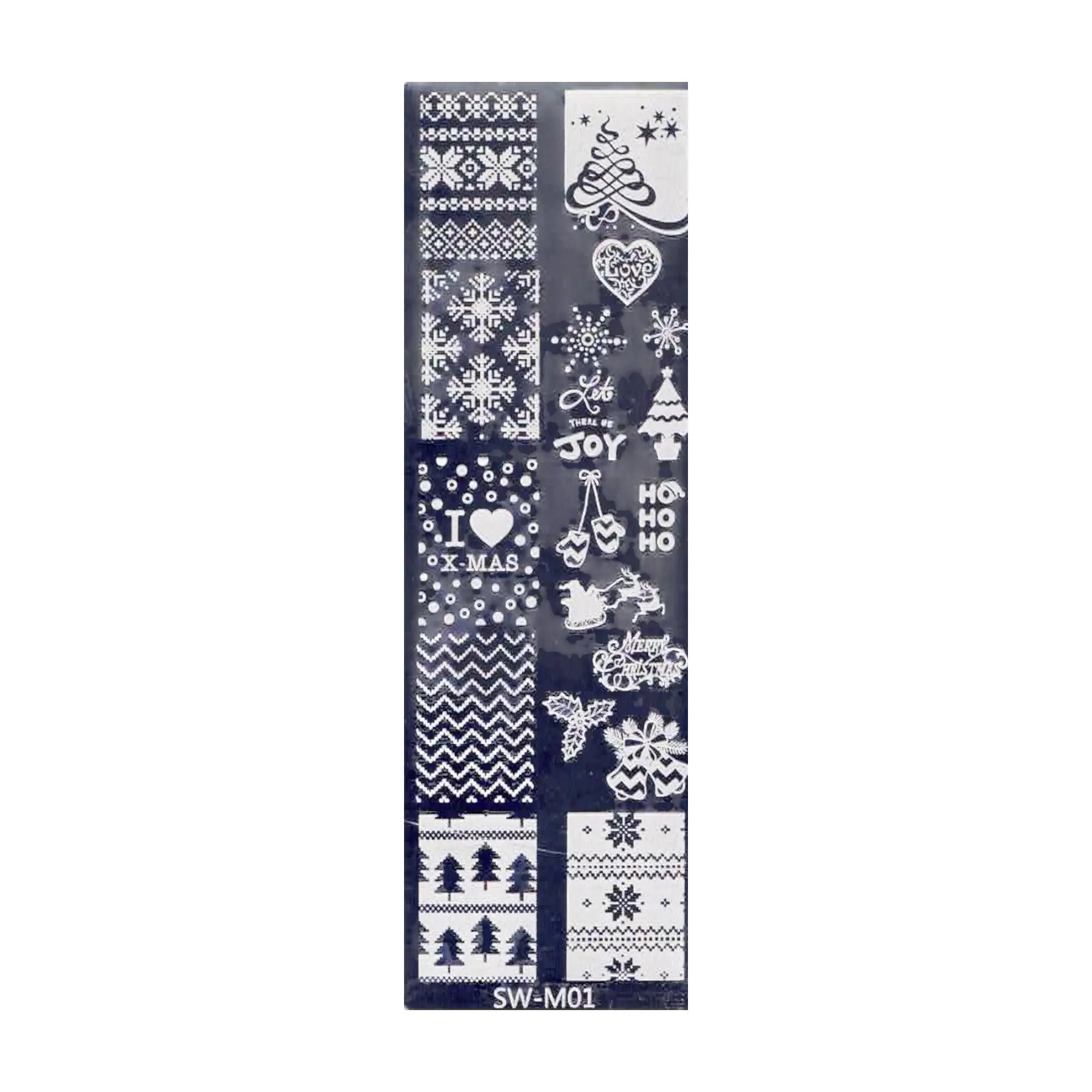 Plaque de Stamping pour Ongles Thème : Noël OCIBEL