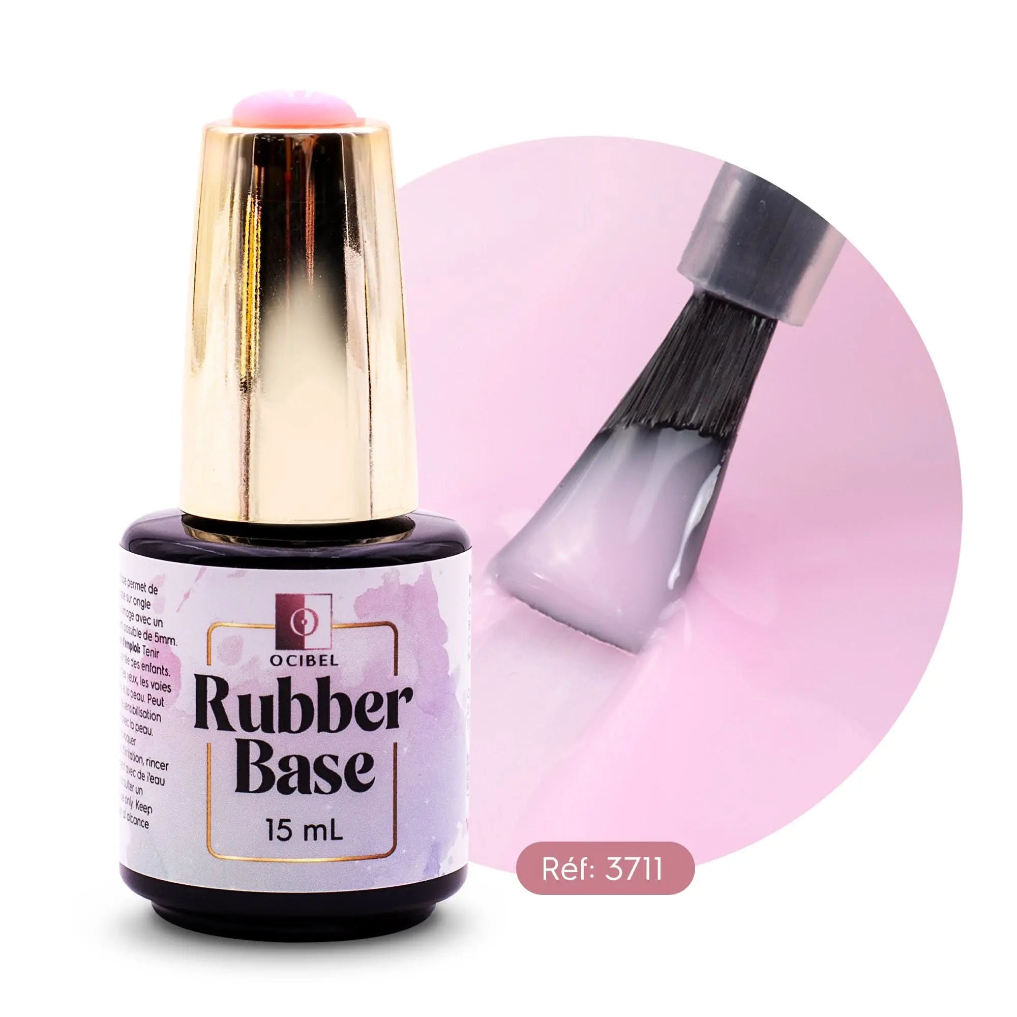 Rubber Base - Gummy Base UV / LED Nude 06 Sans HEMA / DI-HEMA - 15 ml OCIBEL