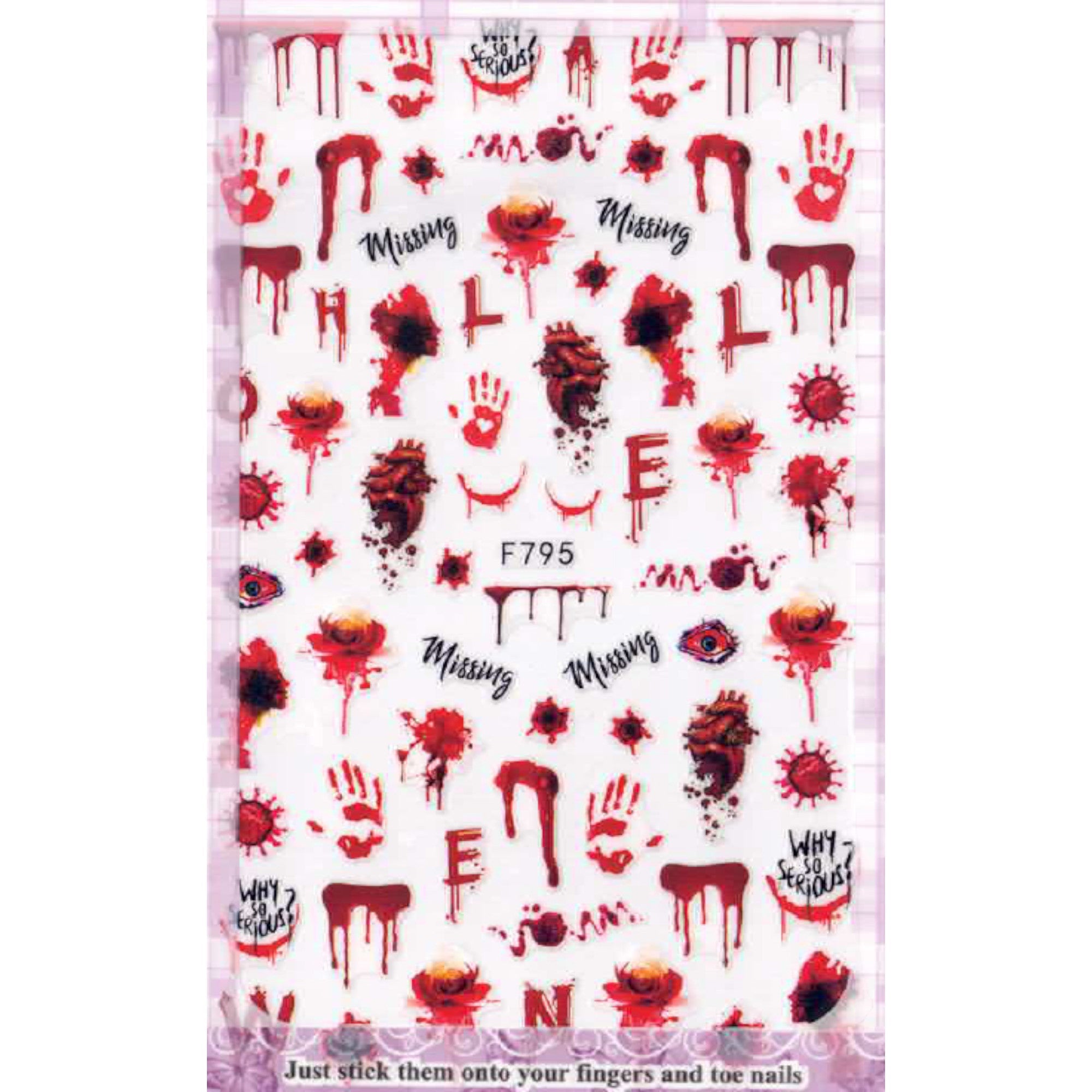 Stickers Halloween – Planches Effrayantes pour Nail Art 7 OCIBEL