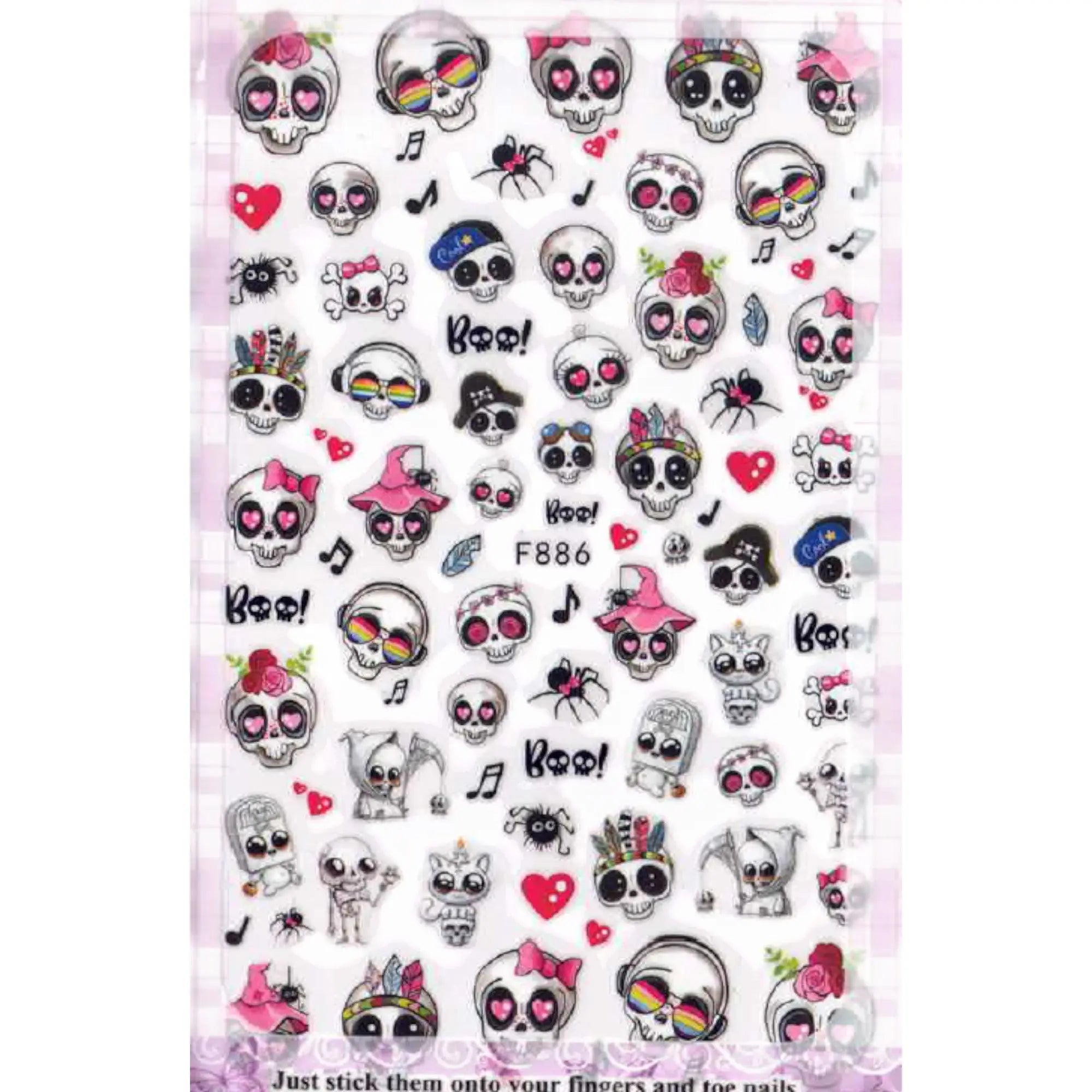 Stickers Halloween – Planches Effrayantes pour Nail Art 8 OCIBEL