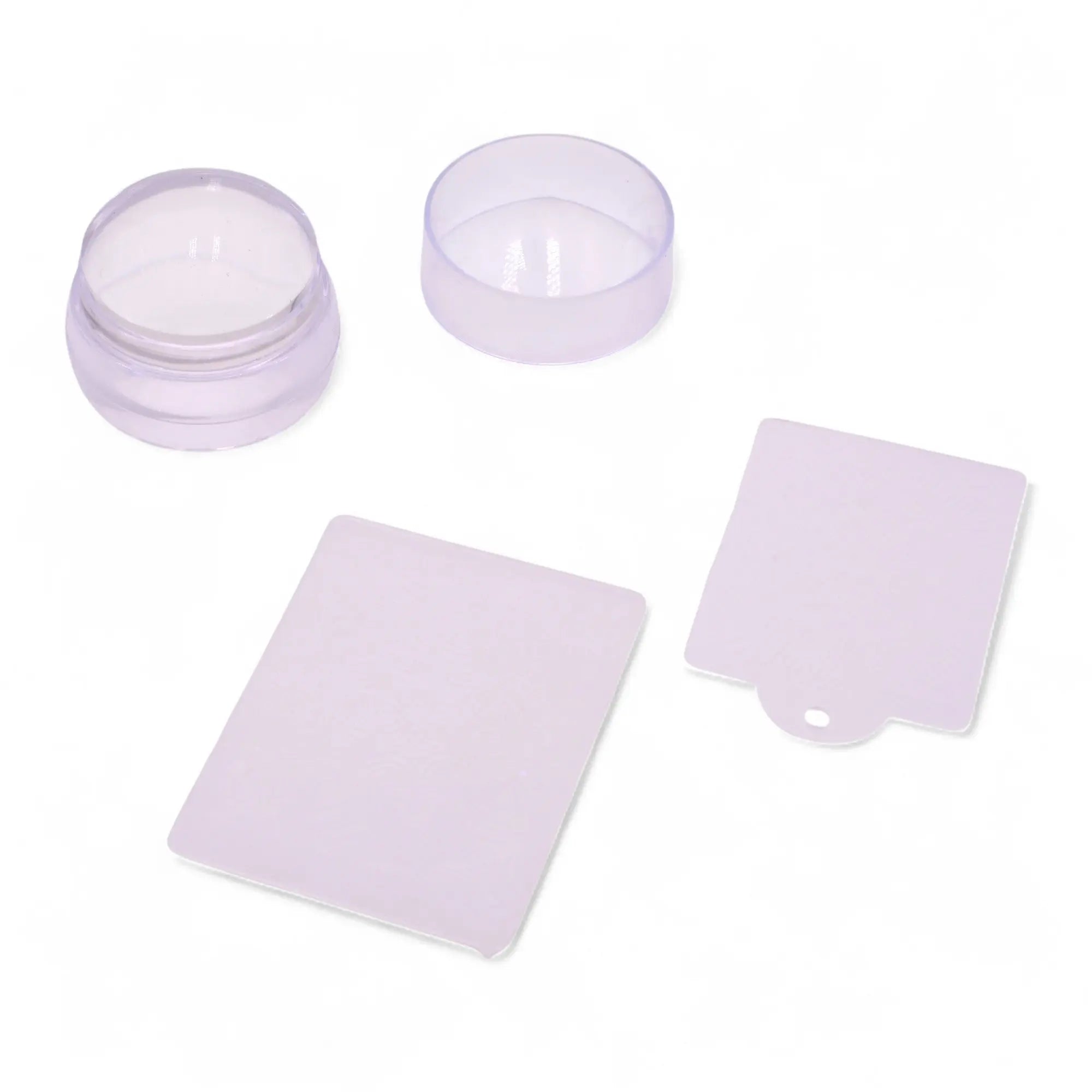 Tampon en Silicone Transparent Diamètre 3 cm Rose et Raclette OCIBEL