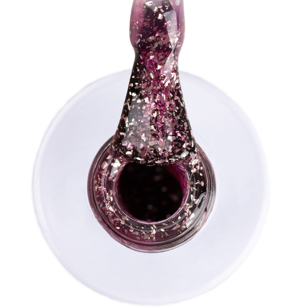 Vernis Semi Permanent UV / LED - Lilac Gold Flakes 6g OCIBEL